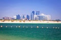 Beach at the Persian Gulf in Abu Dhabi Royalty Free Stock Photo
