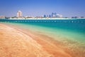 Beach at the Persian Gulf in Abu Dhabi Royalty Free Stock Photo