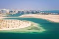 Beach at the Persian Gulf in Abu Dhabi Royalty Free Stock Photo