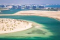 Beach at the Persian Gulf in Abu Dhabi Royalty Free Stock Photo