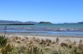 Beach, Petone wharf Wellington Harbour, New Zealand Royalty Free Stock Photo