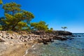 Beach at Phaselis in Antalya, Turkey