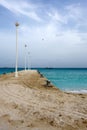 Beach in Phillipsburg in St-Marteen Royalty Free Stock Photo