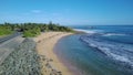 Beach at PiÃ±ones in the town of Loiza under a clear blue sky. Royalty Free Stock Photo