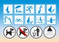 Beach pictograms