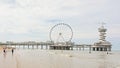 Beach and jetty of Scheveningen Royalty Free Stock Photo