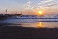 Beach Pier Ocean Sunrise