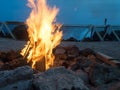 Beach Pit Fire Royalty Free Stock Photo