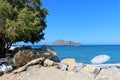 On the beach of Platanias in Crete Royalty Free Stock Photo