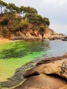 Beach of Platja d Aro, Costa Brava, Spain Royalty Free Stock Photo