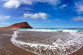 Beach Playa de la Tejita in Tenerife Royalty Free Stock Photo