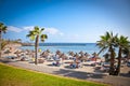 Beach Playa de la Vistas in Tenerife, Spain.