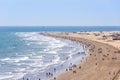 Beach Playa del Ingles on Gran Canaria - Spain Royalty Free Stock Photo