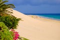 Beach Playa del Matorral in Morro Jable on Fuerteventura, Canary Islands, Spain Royalty Free Stock Photo