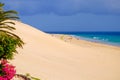 Beach Playa del Matorral in Morro Jable on Fuerteventura, Canary Islands, Spain Royalty Free Stock Photo