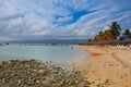 On the beach Playa Giron, Cuba. Royalty Free Stock Photo