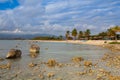 On the beach Playa Giron, Cuba Royalty Free Stock Photo