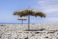 Beach Ponta de Sol with natural sun umbrellas, Madeira island