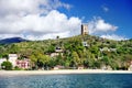 Beach and port of Marina di Camerota, Italy