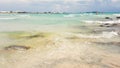 Beach in Porto Cesareo, Italy in the summer day. Royalty Free Stock Photo