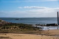 Beach in the portuary side of Setubal Royalty Free Stock Photo