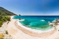 The beach Potami in Samos, Greece Royalty Free Stock Photo