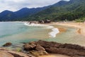 Beach Praia do Cepilho, mountains, Trindade, Paraty, Brazil