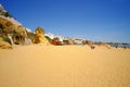 Beach Praia do Tunel in Albufeira, Algarve, Portugal Royalty Free Stock Photo