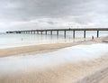 Beach promenade Binz, Germany. View pier from the beach