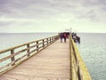 Beach promenade Binz, Germany. View pier from the beach