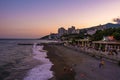 Beach and promenade at sunset, 09/07/2019, Yalta, Crimea