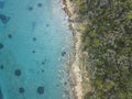 Beach in Punta Ala. Aerial view landscape Royalty Free Stock Photo