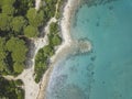 Beach in Punta Ala. Aerial view landscape Royalty Free Stock Photo