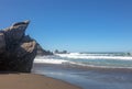 Beach at quiet cove at original Ragged Point at Big Sur on the Central Coast of California United States Royalty Free Stock Photo