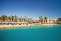 Beach at the Red Sea in Egyptian Hurghada. Royalty Free Stock Photo