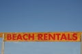 Beach Rentals Sign Royalty Free Stock Photo