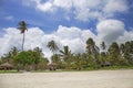 Beach resort with palm trees, Zanzibar island, Tanzania Royalty Free Stock Photo