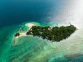 Beach resort with white sandy beach in Samal, Davao. Philippines.