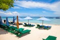 Beach rest pavilion in Gili island, Trawangan