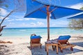 Beach rest pavilion in Gili island, Trawangan Royalty Free Stock Photo