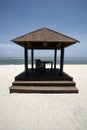 Beach rest pavilion in Gili island, Trawangan, Indonesia Royalty Free Stock Photo