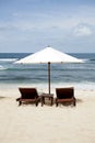 Beach rest pavilion in Gili island, Trawangan, Indonesia