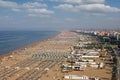 Beach Rimini Italy aerial view summer