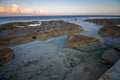 Beach at riviera maya near Cancun and Tulum in Mexico on a sunny Royalty Free Stock Photo