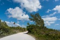 Beach road in Mahahual, Mexico Royalty Free Stock Photo