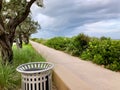 beach road before a storm Royalty Free Stock Photo