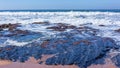 Beach Rocky Coastline Blue Ocean Horizon Royalty Free Stock Photo