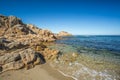 Beach and rocky coastline of north Corsica Royalty Free Stock Photo