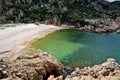 Beach at rocky coastline in Sardinia, Italy
