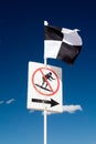 Beach Safety Flag Royalty Free Stock Photo